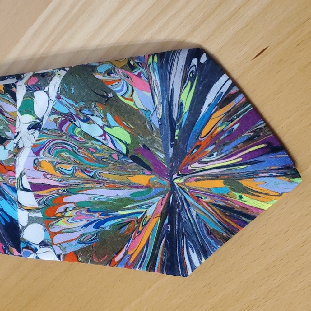 Vintage Weinberg's Colorful Marble Design Tie